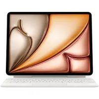 Apple Magic Keyboard - Tangentbord och foliefodral - med pekdyna - Smart connector - AZERTY - fransk - vit - för 13-inch iPad Air (M2, M3)