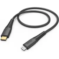 Hama USB-laddningskabel USB 2.0 Apple Lightning kontakt , USB-C-kontakt 1.50 m Svart 00201602