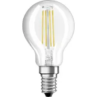 Ledvance OSRAM STAR CLASSIC P - LED-glödlampa med filament - form: P45 - klar finish - E14 - 4 W (motsvarande 40 W) - klass E - varmt vitt ljus - 2700 K