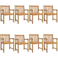 vidaXL Trädgårdsstolar 8 st 56x55,5x90 cm massivt akaciaträ