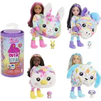 Barbie Chelsea Cutie Reveal Färgglad Drömserie Liten Docka & Tillbehör, Djurkostym & 6 Överraskningar