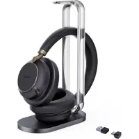 Yealink BH 76 Plus On-ear headset Bluetooth Svart Brusreducering Induktion Telefon