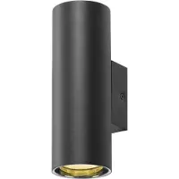 SLV Vägglampa , Asto Tube, dimbara, Svart, Vardagsrum, Metall, Modern