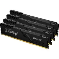 Kingston FURY Beast - DDR4 - sats - 64 GB: 4 x 16 GB - DIMM 288-pin - 3600 MT/s / PC4-28800 - CL18 - 1.35 V - ej buffrad - icke ECC - svart
