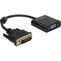 DeLOCK 65658 DVI / VGA Adapter [1x DVI-hane 24+1 pol - 1x VGA hona] Svart med ferritkärna 16.00 cm