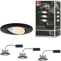Paulmann 93096 Calla WhiteSwitch LED-inbyggnadsbelysning LED 15 W Svart (matt)