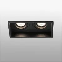 Faro Inbyggnadslampa Hyde 2 lampor svängbar i svart Hyde, dimbar, Svart, Hall, Metall, Modern