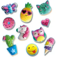 SES Creative - Gjut Och Måla - Glada Figurer - - One Size - Kreativt lekset