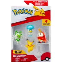Pokémon Figurer - 4-pack - Battle Figure - Pikachu/Sprigatito/Fu - - One Size - Leksaksfigur