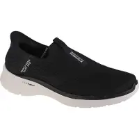 SKECHERS Herr Slip-ins: GO 6-Easy On Slip-On Gångskor, Svart/Vit, 11.5