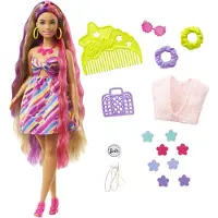 Barbie Docka - Helt hår - Blommor - - One Size - Docka