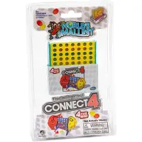 World's Smallest Världens minsta Connect 4 - Ett klassiskt strategispel i fickstorlek med 42 brickor, fodral och spelplan