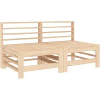 vidaXL Mittensoffor 2 st massiv furu
