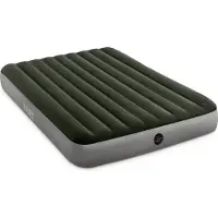 Intex Luftmadrass - Intex Dunig - 2-Person - 152x203x25 cm (BxLxH) - Grön - Med inbyggd fotpump