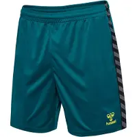 Hummel Sportbyxa 'Authentic' cyanblå / grå / ljusgrön / svart