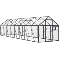vidaXL Voljär, Antracit, 1,79X8X1,85 M, Aluminium