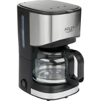 Adler AD 4407, Droppande kaffebryggare, Malat kaffe, 550 W, Svart, Silver