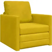 vidaXL Mörkgul 2-i-1 Soffbädd 74x77x81 cm Sammet