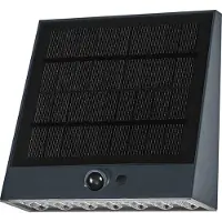 Osram solcellsvägglampa ENDURA STYLE FIN, grå, sensor, IP54 dimbar, Aluminium / grå / zink, Syntetmaterial, Modern, Utomhusvägglampa