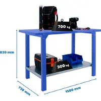 Simon Rack Simonwork (bancos De Trabajo) Bt6 Pro Arbetsbänk 830x1500x730 Mm