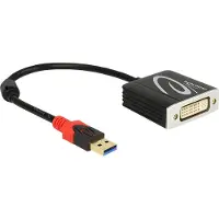 DeLOCK - Extern videoadapter - USB 3.0 - DVI - svart - detaljhandel