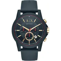Armani Exchange Analog klocka nattblå / guldgul / eldröd / vit