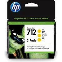 HP Bläck 712 Original Trepack Gul 3ED79A