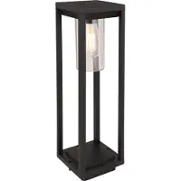Globo Pollare Candela, Svart, Aluminium / grå / zink, Modern, Utomhuslampa