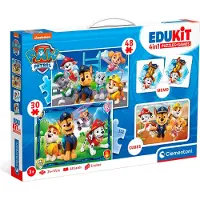 Clementoni Paw Patrol Edukit 4 Spel I 1 Memo + Pussel + Domino + Tärningar