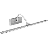 Searchlight Justerbar LED-tavelbelysning Head med nickelfinish, Aluminium / grå / zink, Vardagsrum / matsal, Metall, Modern, Vägglampa, vägglampa inomhus