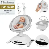 Lionelo Bella baby babygunga/säng set grå betong