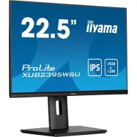 Iiyama ProLite XUB2395WSU-B5 - LED-skärm - 23 (22.5 visbar) - 1920 x 1200 WUXGA @ 75 Hz - IPS - 250 cd/m² - 1000:1 - 4 ms - HDMI, VGA, DisplayPort - högtalare - svart, matt