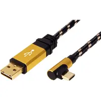 Roline USB-kabel USB 2.0 USB-A kontakt, USB-C-kontakt 0.80 m Flerfärgad Skärmad 11.02.9060