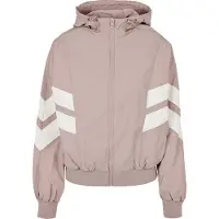 Urban Classics Övergångsjacka 'Crinkle Batwing' rosa / vit