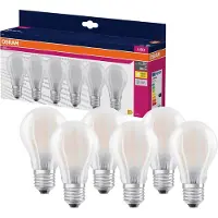 Osram HOMELIGHTING 4058075845688 LED-lamp EEK E (A - G) E27 7 W = 60 W Varmvit (Ø x H) 60 mm x 60 mm 6 st