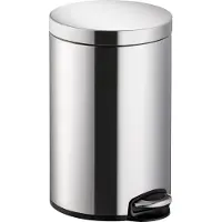 Helit H2403400, 5 l, Rund, Rostfritt stål, Rostfritt stål, Pedal, 23,8 cm