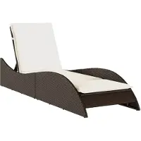 vidaXL Chaise Longue med Kuddar, Vilobädd med Justerbart Ryggstöd, Solbädd, Utomhusmöbel, Modern, 368279