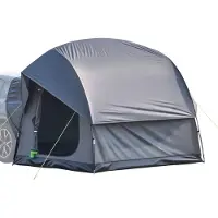 Vevor SUV-tält för camping, 2,4 m L x 2,4 m B, vattentätt PU, 2000 mm rymligt dubbelskiktstält för 5–8 personer, SUV-campingtält med nätfönster, inkluderar regnbåge och förvaringsväska, för utomhusakt