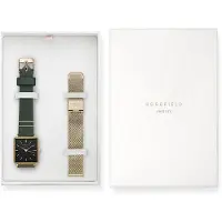 Rosefield presentsask inkl. The Boxy black Forest klocka och svart läder armband BFGMG-X237