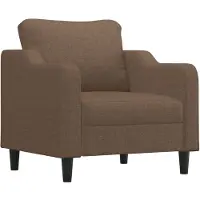 vidaXL Fåtölj brun 60 cm tyg