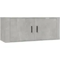 vidaXL Väggmonterat tv-bänk betonggrå 100x34,5x40 cm
