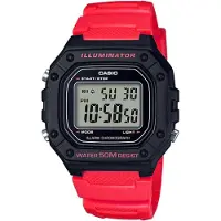 Casio Sportklocka W-218H-4BVEF - Herr - Röd - 5 bar