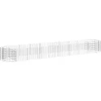 vidaXL Förhöjt Gabionkärl Galvaniserat Järn 500X100X50 Cm