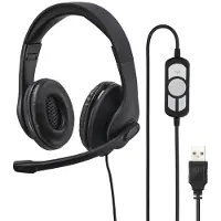 Hama On-ear headset Sladd Stereo Svart Volymkontroll, Mikrofonljudavstängning Datorer