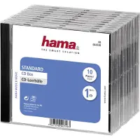 Hama - Fodral för arkiverings-CD - kapacitet: 1 CD - svart, transparent (paket om 10)