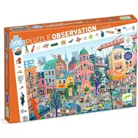 Djeco Pussel - 200 Delar - Den City - - One Size - Pussel