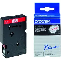 Brother TC-292 | röd text - vit märkband | 9mm x 7.7m (original)