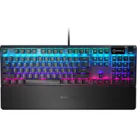 SteelSeries Apex 5 - Tangentbord - med bildskärm - bakgrundsbelyst - USB - tangentbrytare: Hybrid Blue Switch