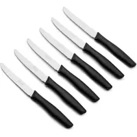 Jamon Knivset - ARCOS - 6 knivar - Mikrotandade blad 11cm - Rostfritt stål - Handtag i svart PP