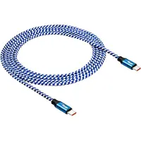 Akyga USB-kabel USB 2.0 USB-C-kontakt, USB-C-kontakt 1.80 m Blå AK-USB-38